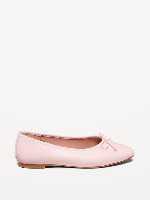 Faux-Leather Ballet Flats Product Image