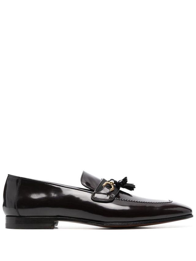 TOM FORD Horsebit-detail Leather Loafers In Braun Product Image