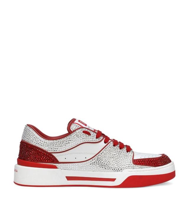 New Roma Rhinestone-embellished Sneakers In Red Product Image