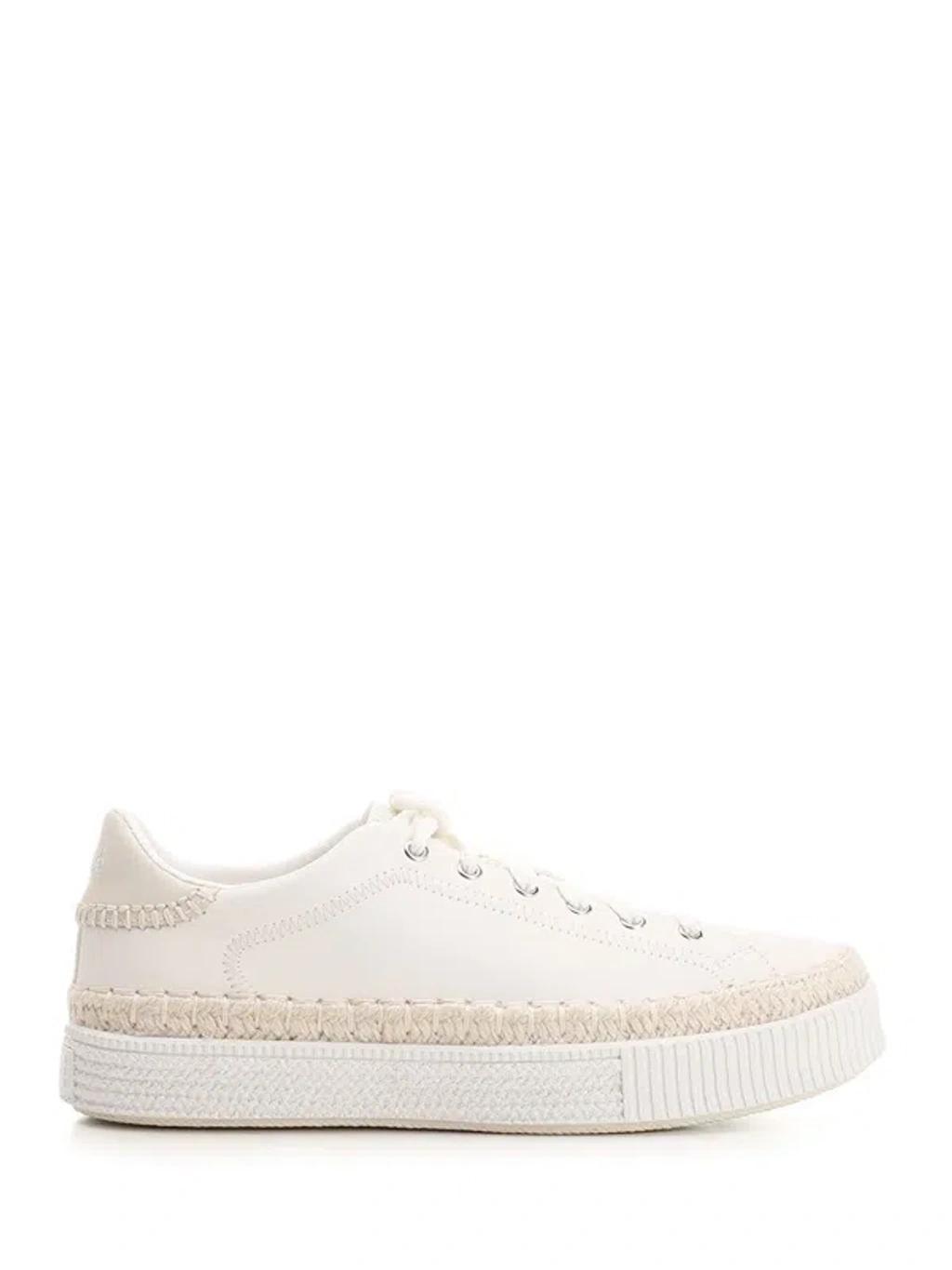 Telma Leather Sneakers In White Product Image