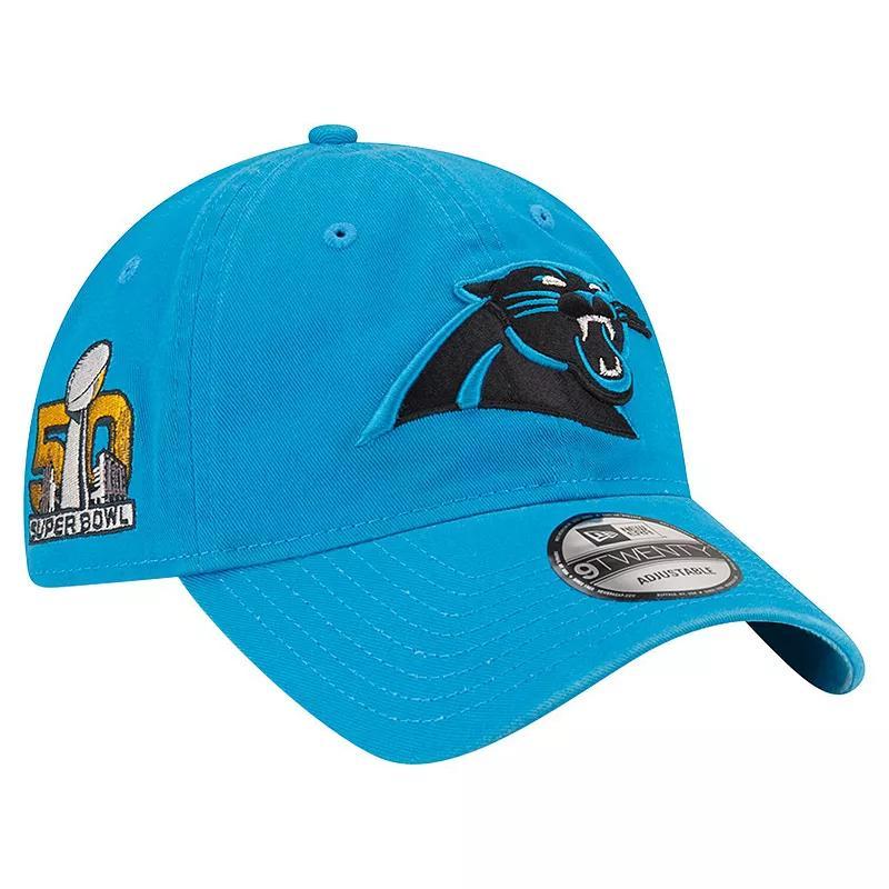 Mens New Era Blue Carolina Panthers Distinct 9TWENTY Adjustable Hat Product Image