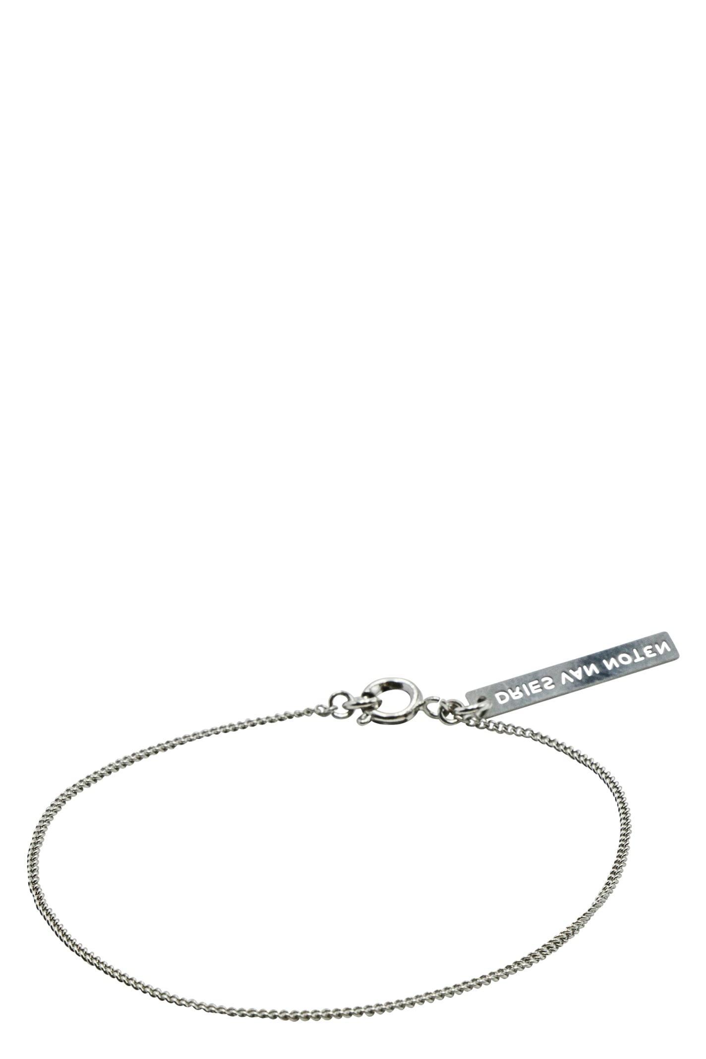 DRIES VAN NOTEN Brass Bracelet In Silver Product Image