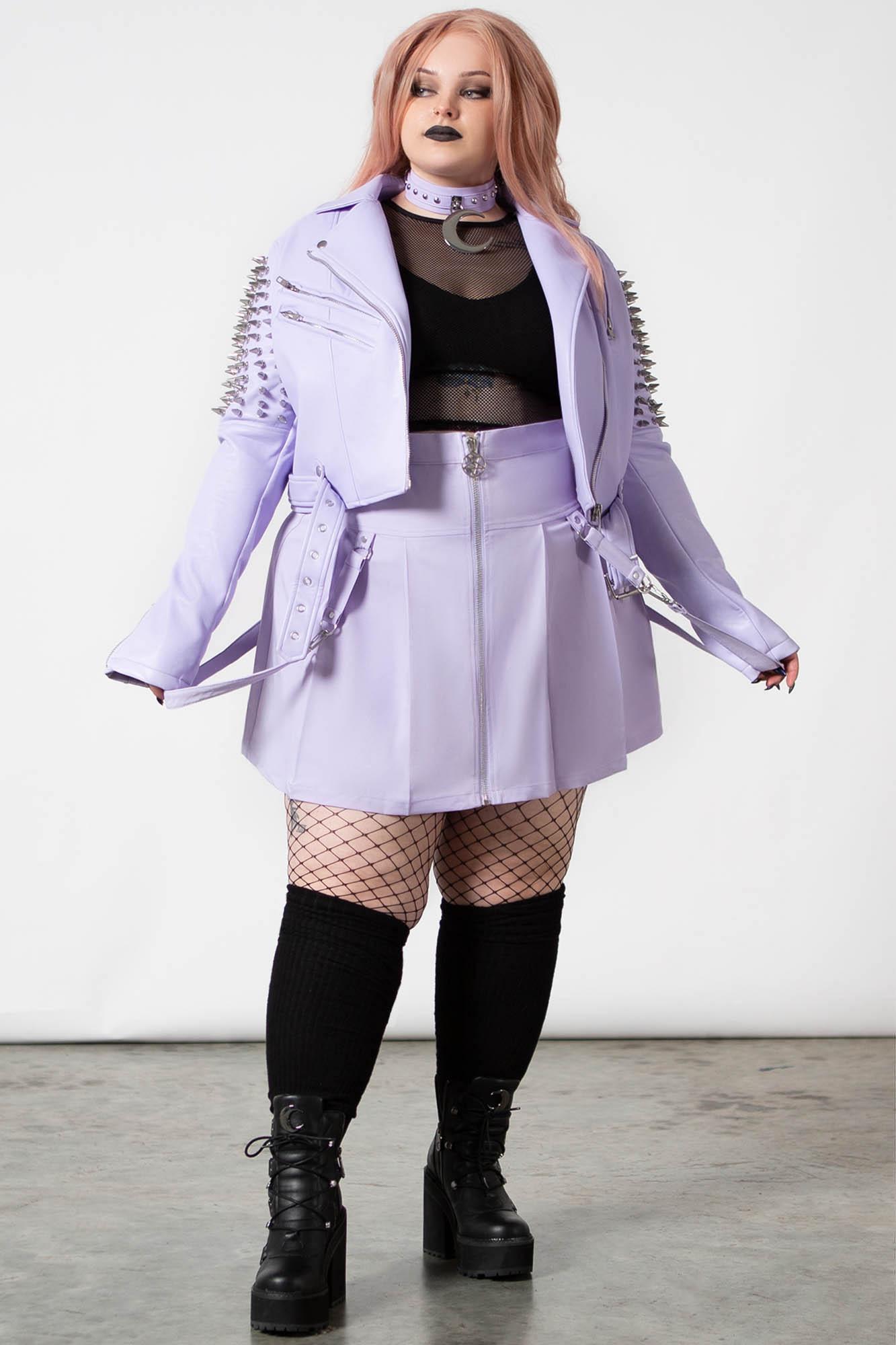 Blaire B*tch Mini Skirt [PASTEL LILAC] [PLUS] Female product image