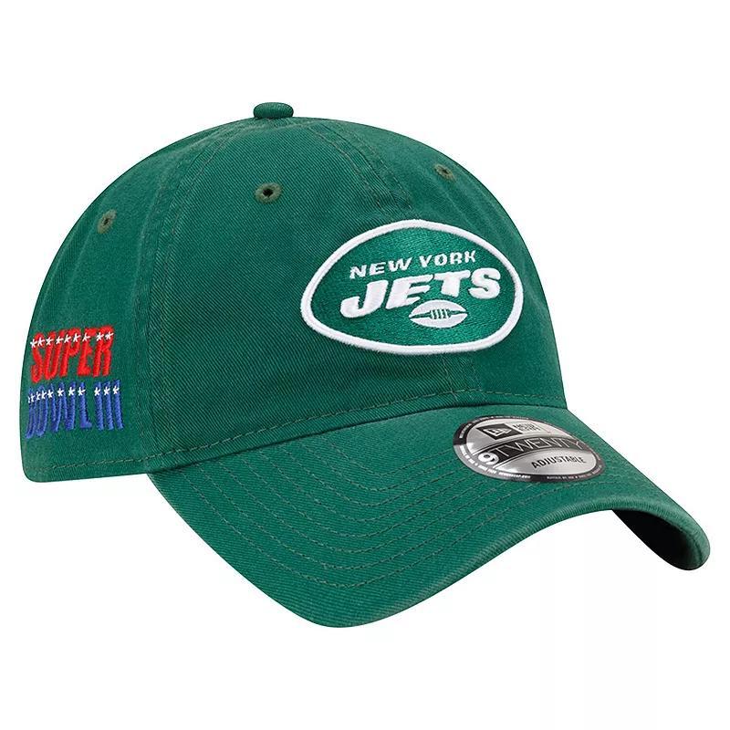 Mens New Era  Green New York Jets Distinct 9TWENTY Adjustable Hat Product Image