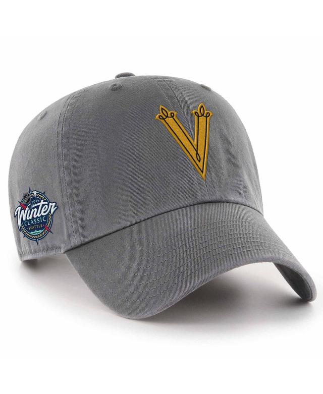 Mens 47 Brand Vegas Golden Knights Charcoal 2024 Nhl Winter Classic Clean Up Adjustable Hat Product Image