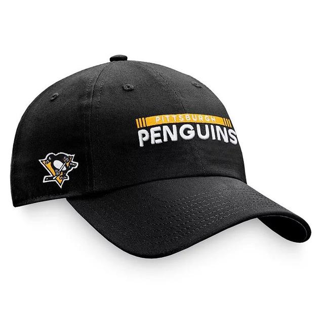 Mens Fanatics Black Pittsburgh Penguins Authentic Pro Rink Adjustable Hat Product Image