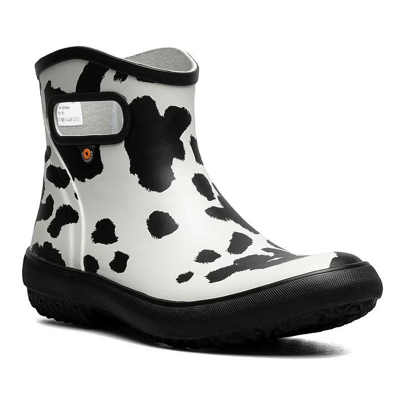 Bogs Patch Ankle - Cow White) Women's Boots Product Image