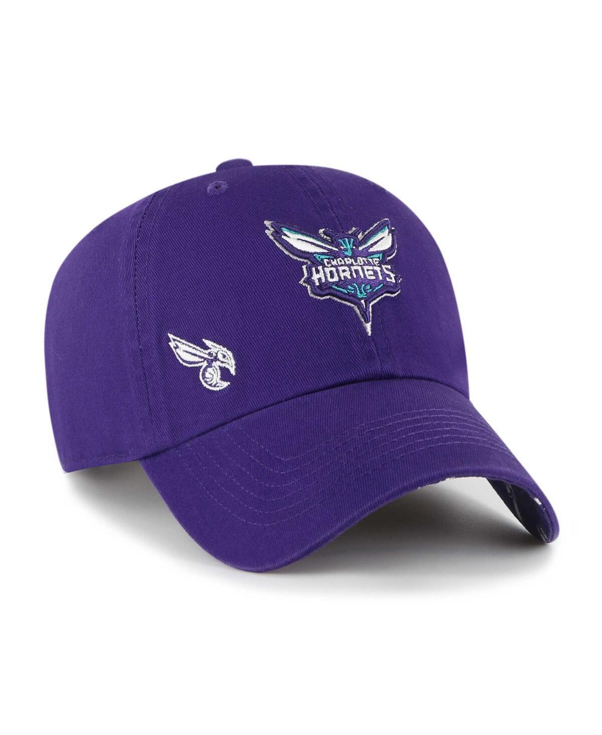 Womens 47 Purple Charlotte Hornets Confetti Undervisor Clean Up Adjustable Hat Product Image