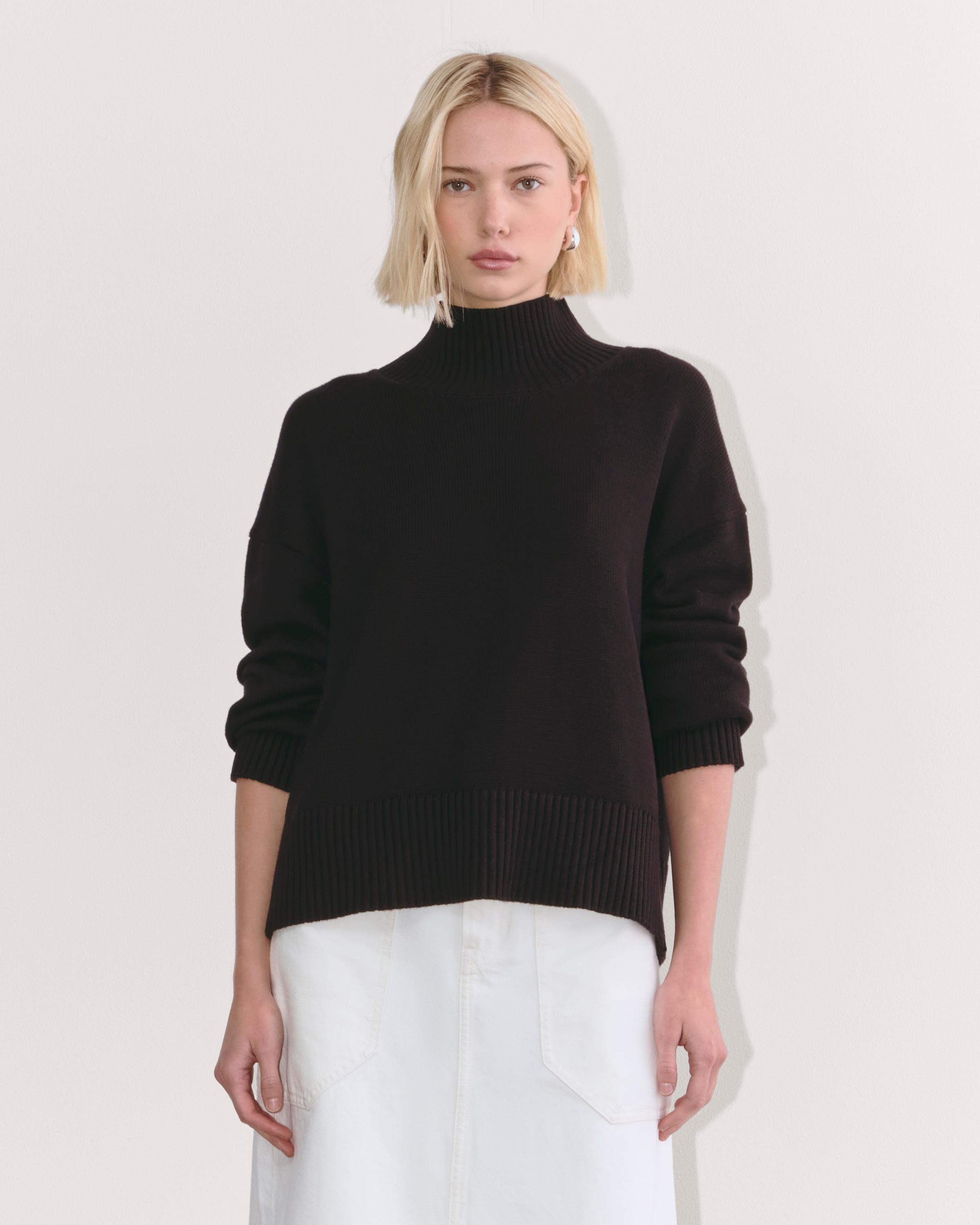 The Boxy Turtleneck in Everyday Cotton Product Image