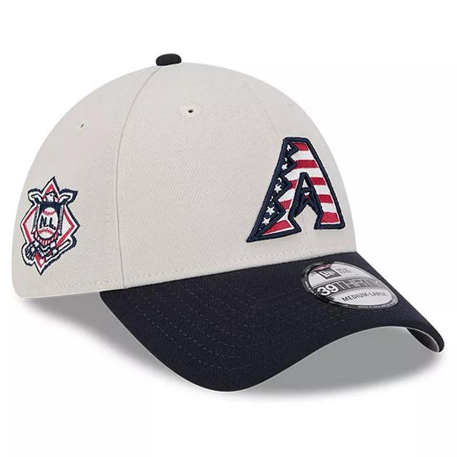 Mens New Era Khaki/Black Arizona Diamondbacks 2024 Fourth of July 39THIRTY Flex Hat Product Image