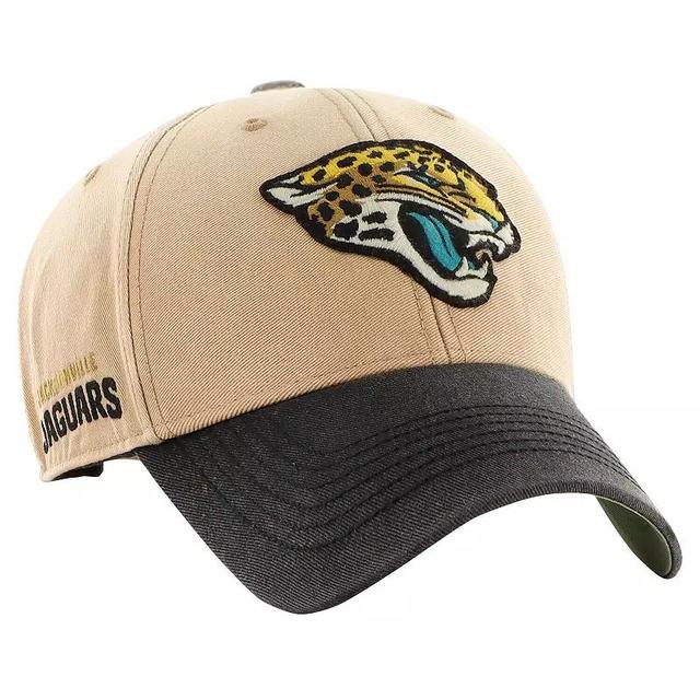 Mens 47 Khaki/Black Jacksonville Jaguars Dusted Sedgwick MVP Adjustable Hat Product Image