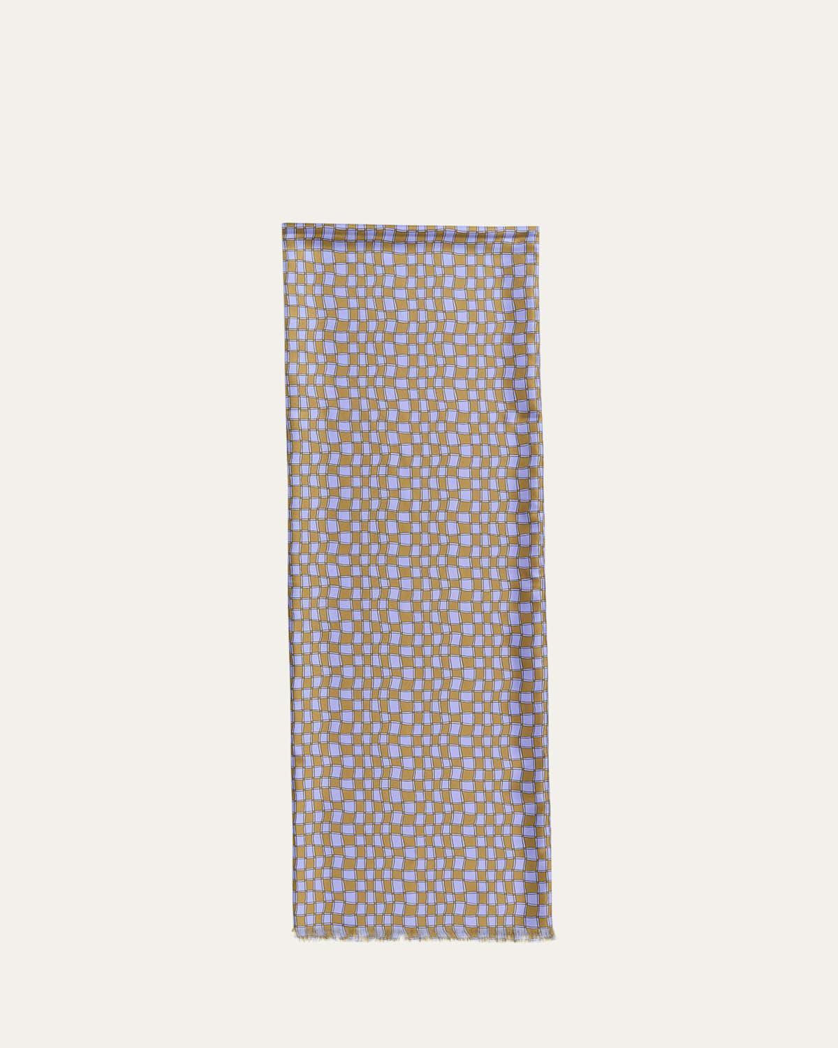 Mens Silk Square-Print Scarf Product Image