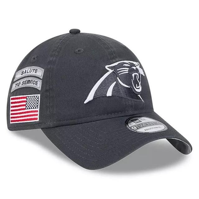 Mens New Era Graphite Carolina Panthers 2024 Salute To Service 9TWENTY Adjustable Hat Product Image