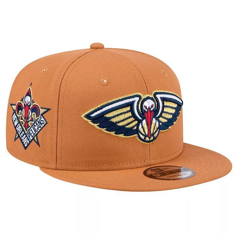 Mens New Era Tan New Orleans Pelicans Color Pack 9FIFTY Snapback Hat Product Image