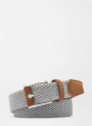 Peter Millar Mens Skyline Woven Belt | Color: Nickel | Size: 42 Product Image