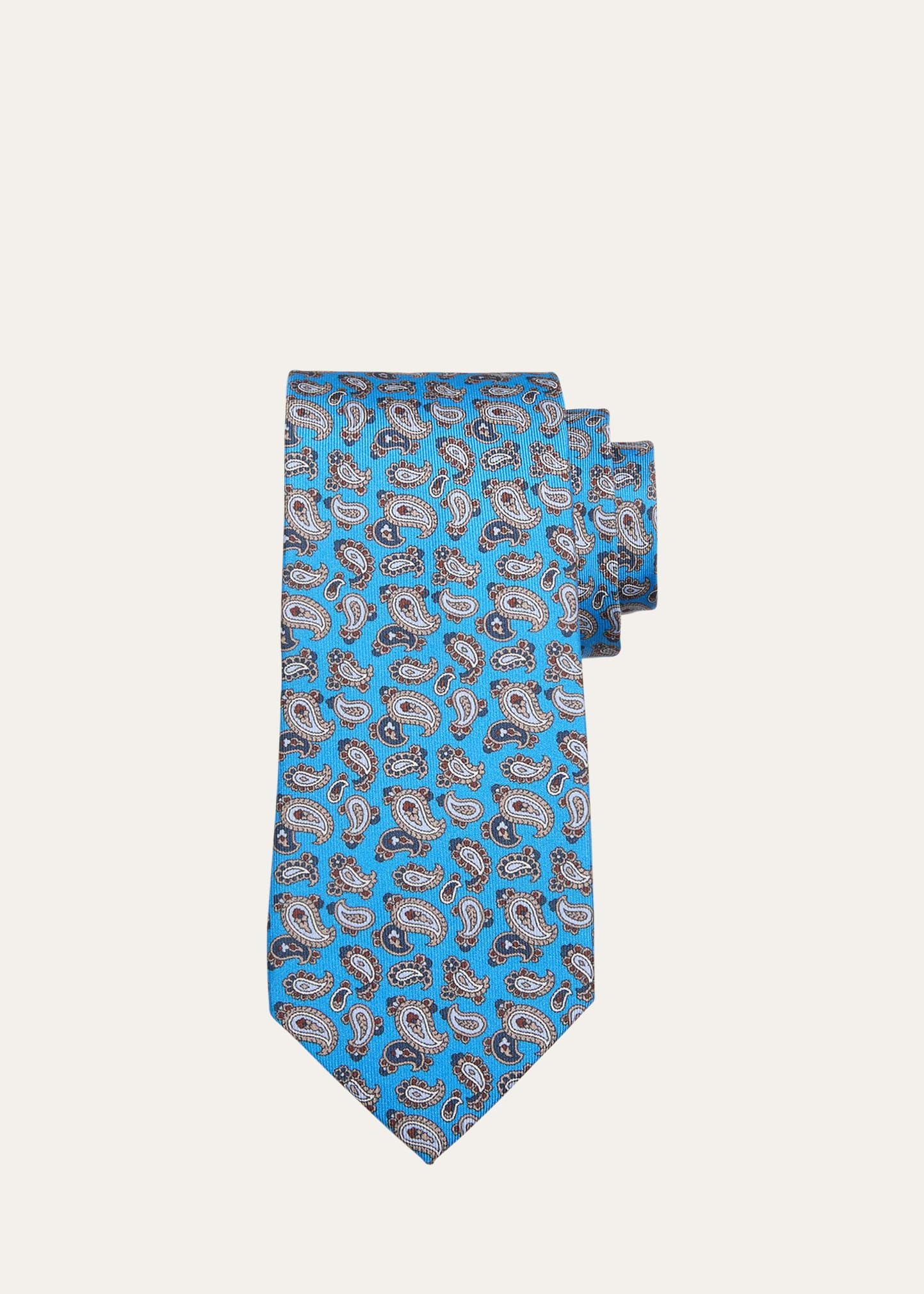 Mens Paisley-Print Silk Tie Product Image