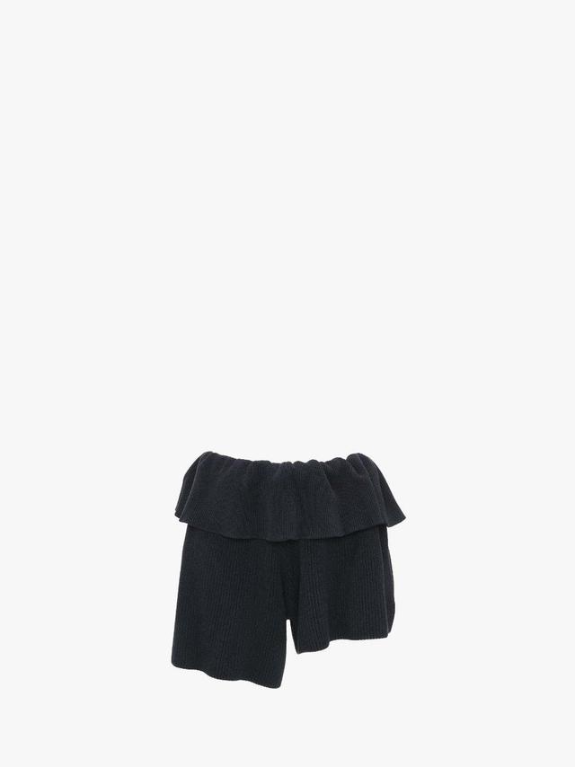 FOLD OVER ASYMMETRIC SHORTS in blue | JW Anderson US  Product Image