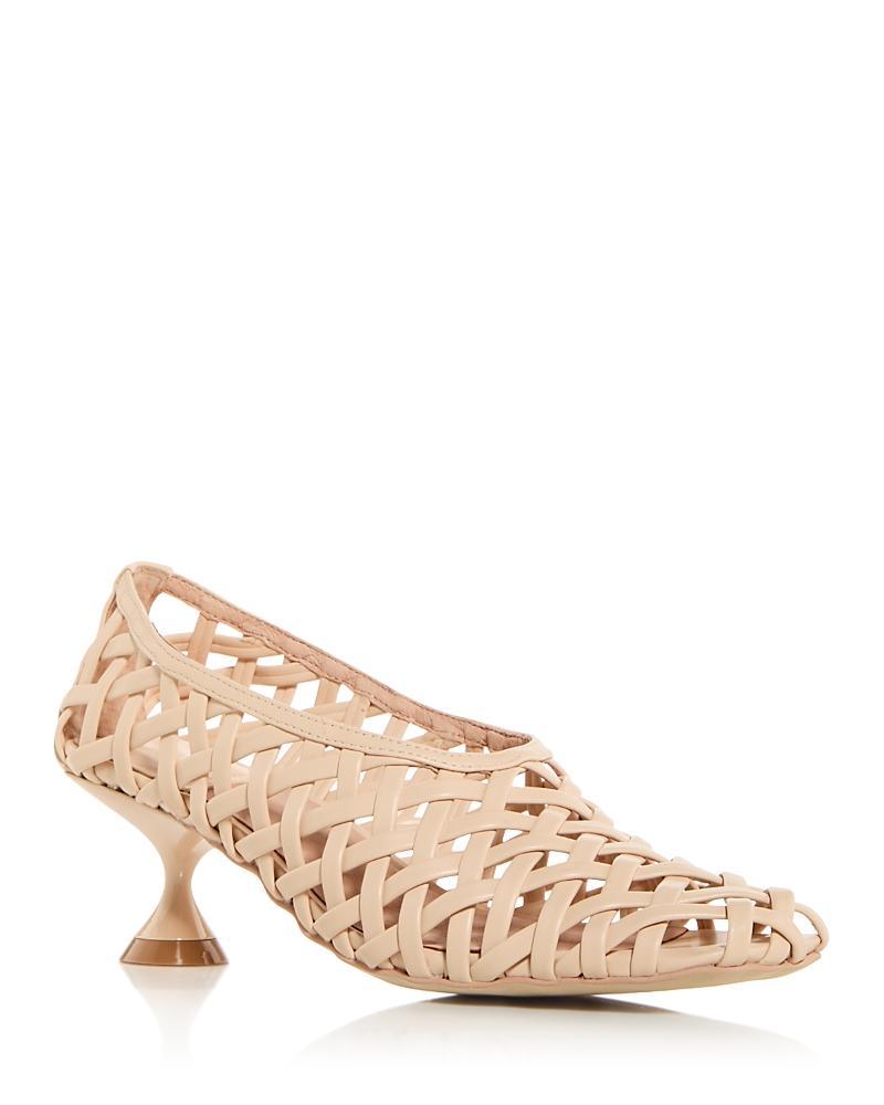 Jeffrey Campbell Womens Encaged Lattice Kitten Heel Pumps Product Image