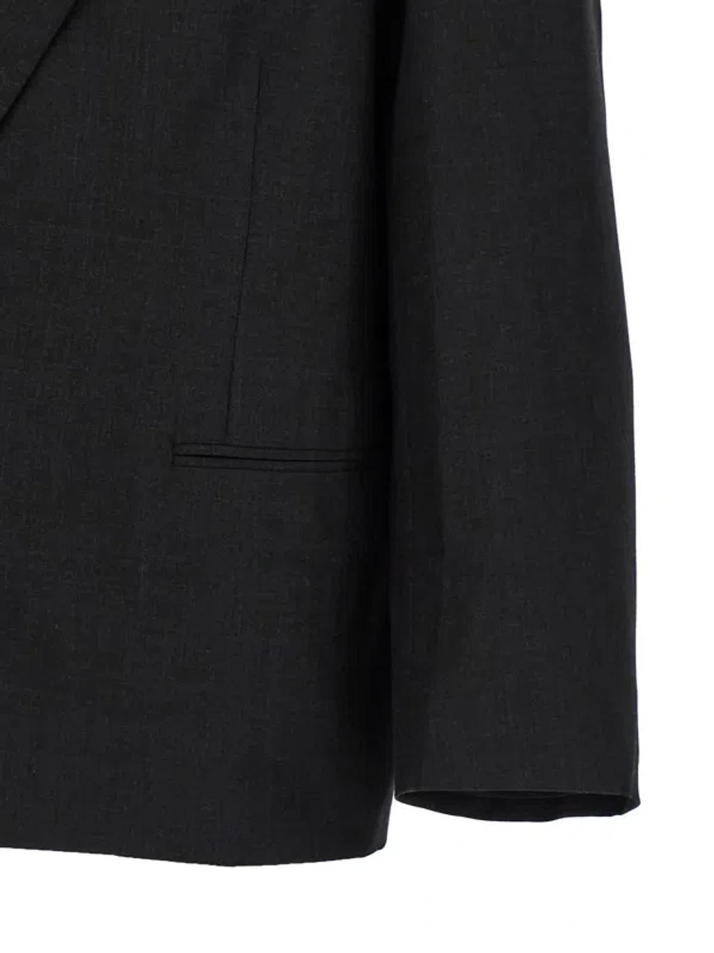 Double-breasted Blazer In Black Product Image