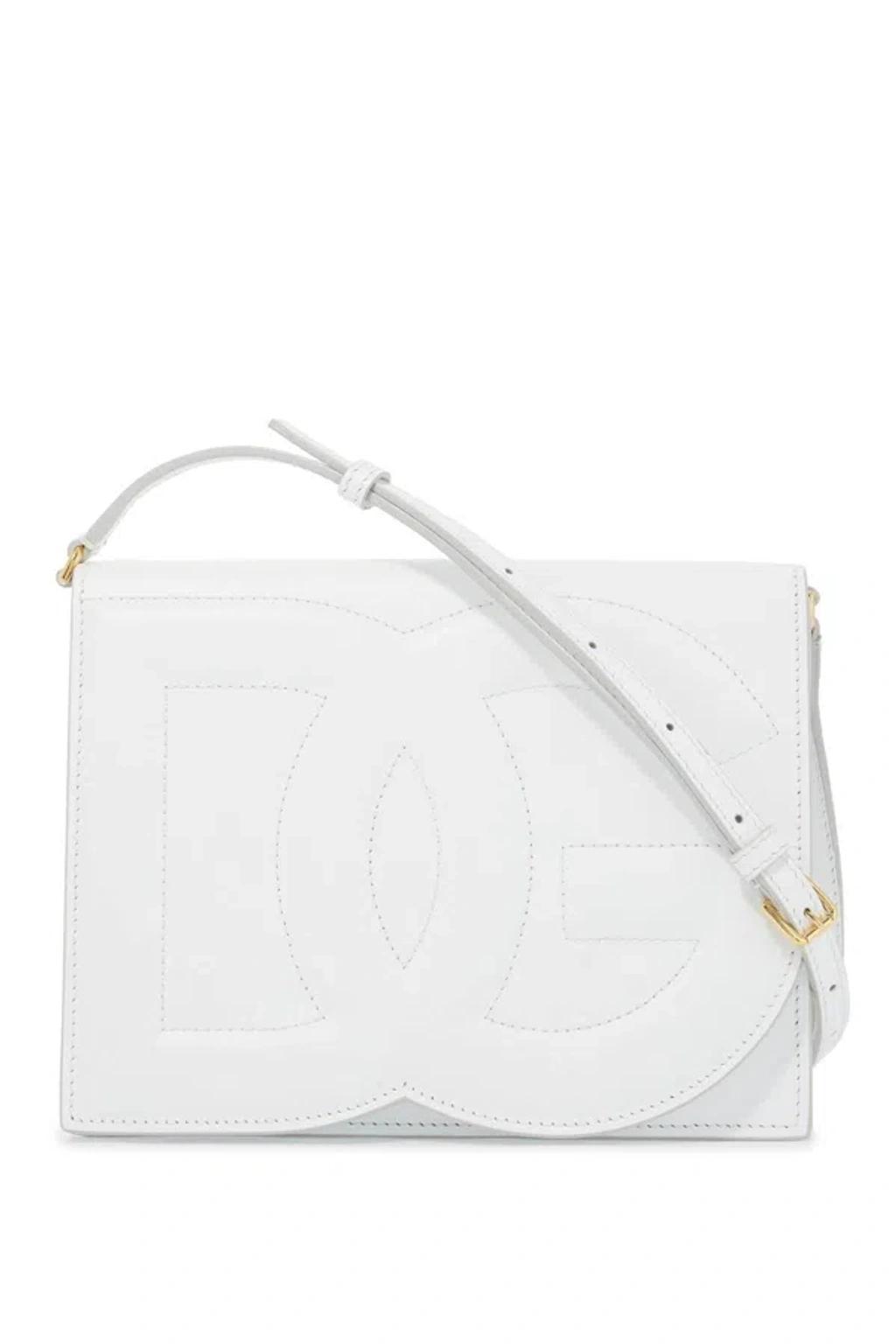 Dg Logo Crossbody Bag In White Product Image