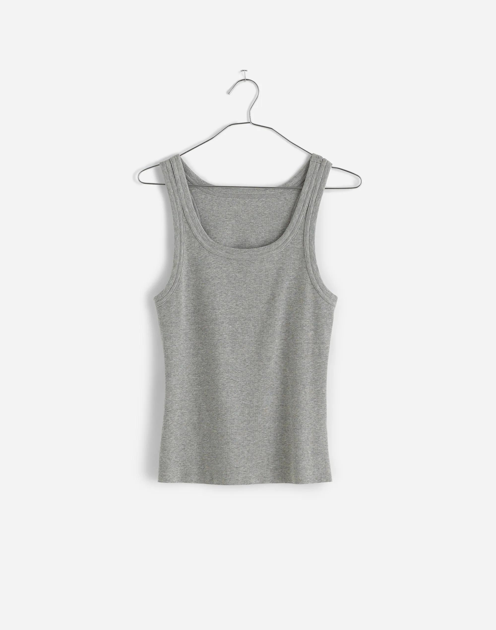 Premium Standard 02. The Heathered Essential Rib Tank Product Image