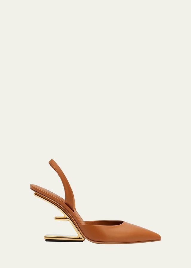 Fendi First F Heel Slingback Pointed Toe Pump Product Image