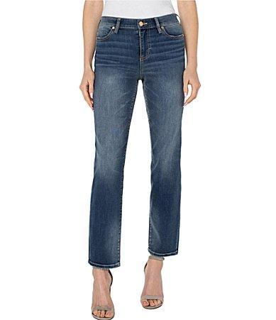 Liverpool Los Angeles Kennedy Distressed Straight Leg Jeans Product Image