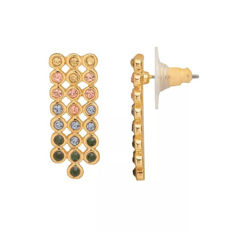 LC Lauren Conrad Gold Tone Chandelier Drop Earrings, Womens, Multi Product Image