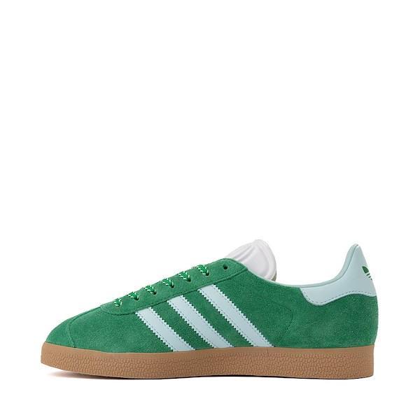 Womens adidas Gazelle Athletic Shoe - Green / Semi Flash Aqua / Metallic Gold Product Image