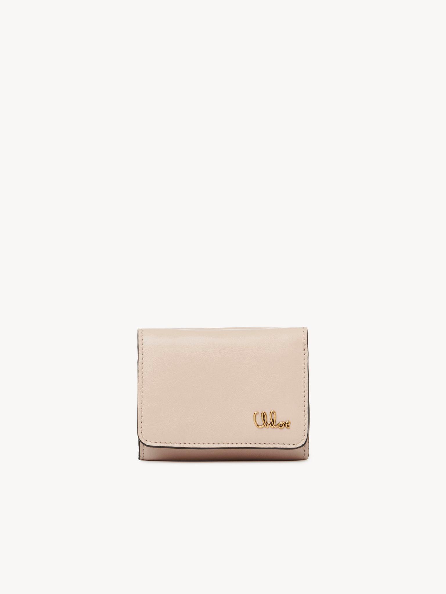 Mini Chloé Iconic tri-fold in shiny leather Product Image