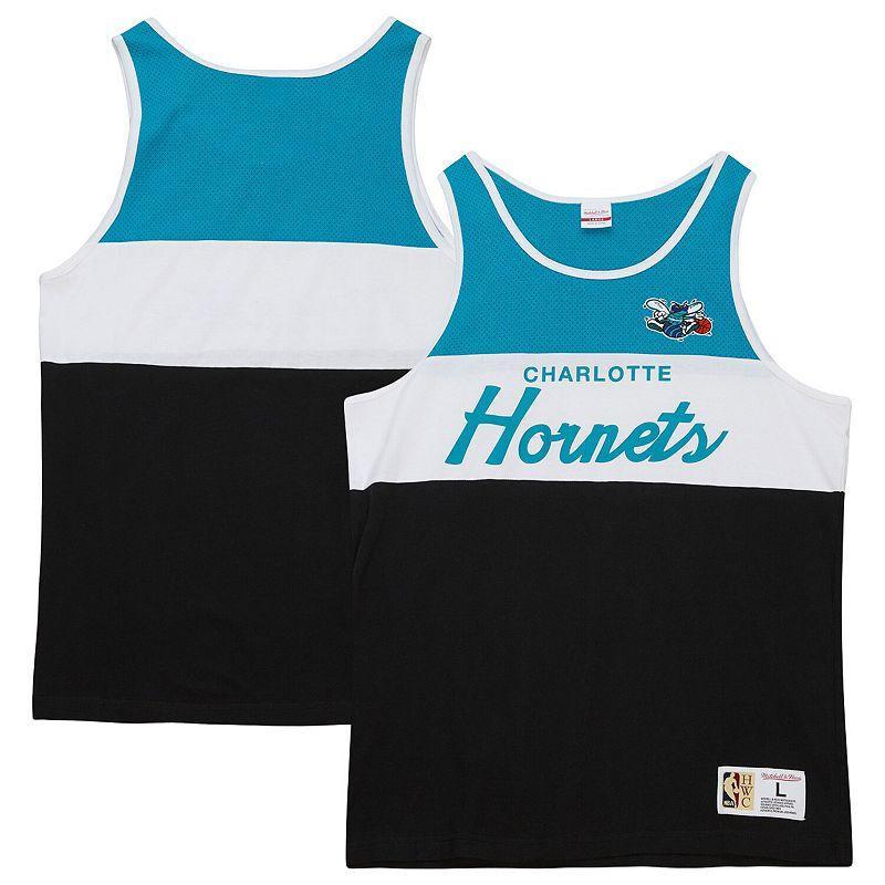 Mens Mitchell & Ness Black Charlotte Hornets Special Script Tank Top Product Image