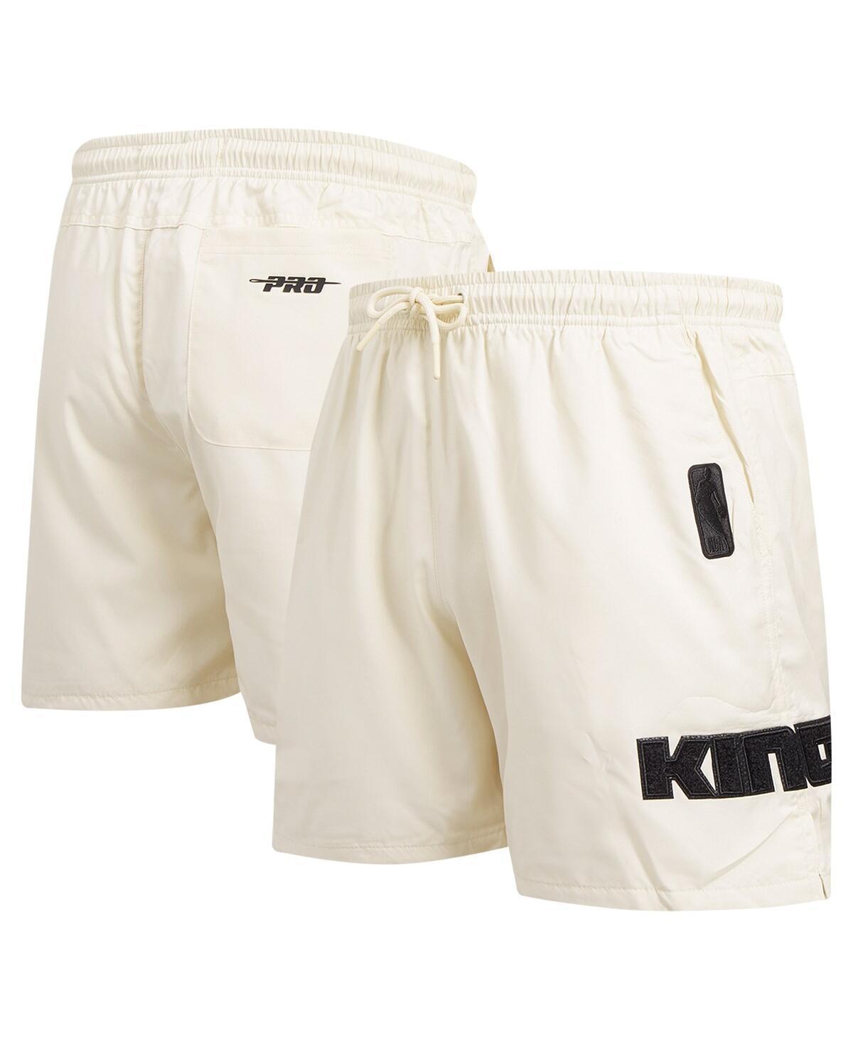 Pro Standard Mens Cream Sacramento Kings Triple Tonal Woven Shorts Product Image