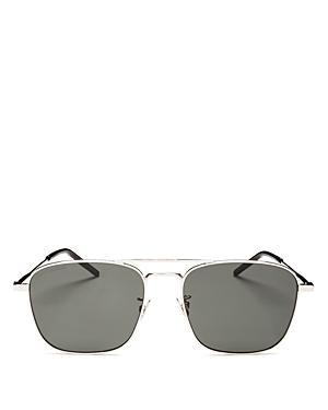 Mens Square Double-Bridge Metal Sunglasses Product Image