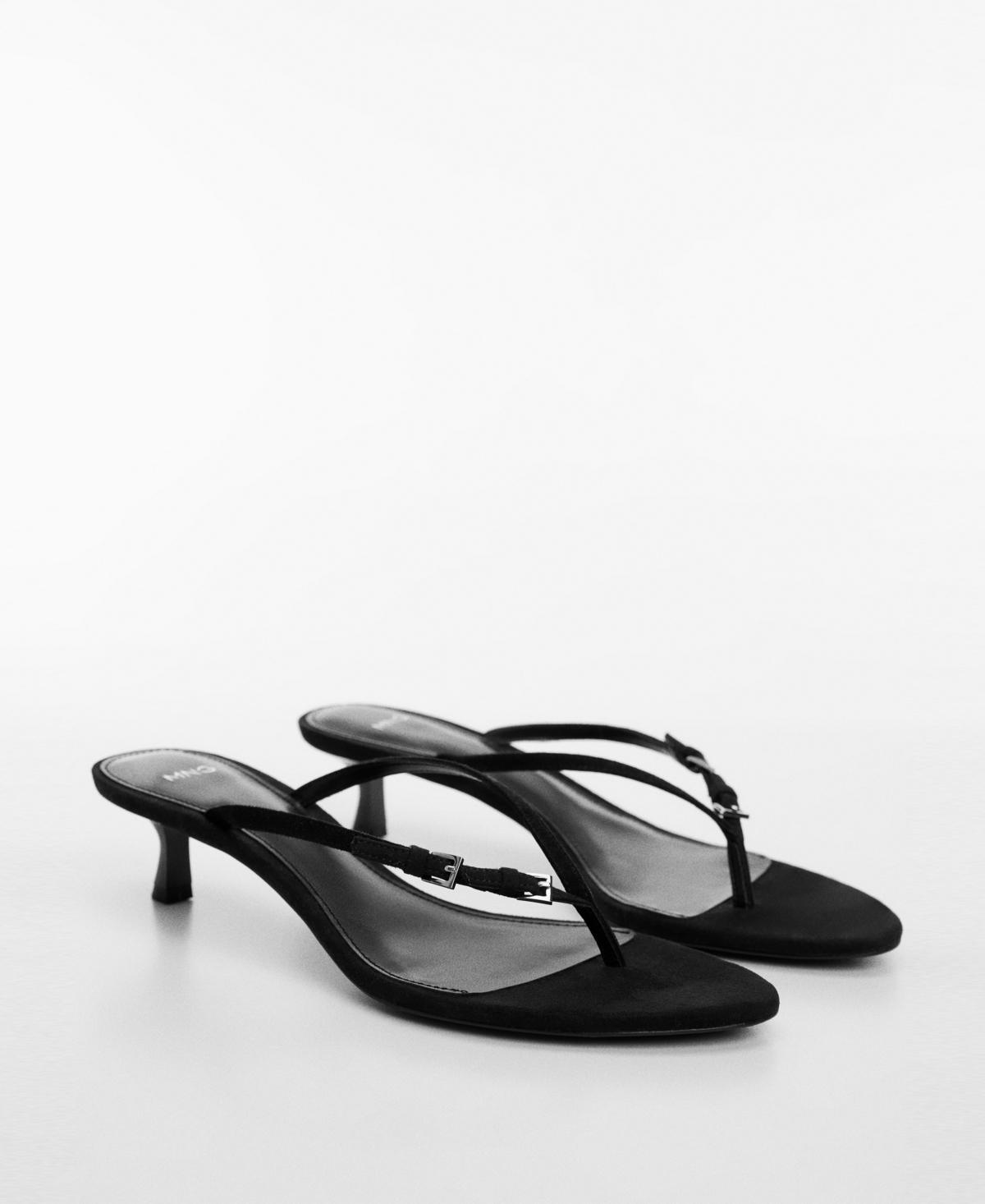 Mango Womens Buckle Detail Heeled Sandals product image