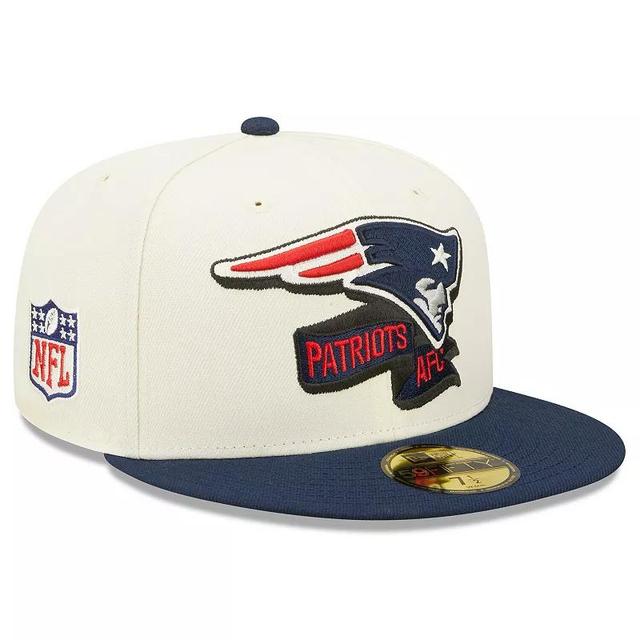 Mens New Era Cream New England Patriots 2022 Sideline 59FIFTY Fitted Hat - Cream Product Image