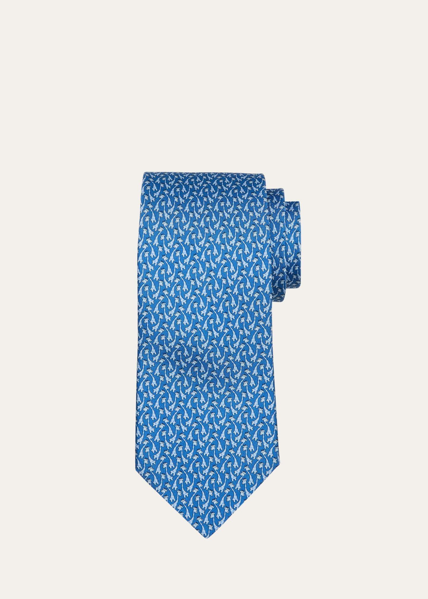 Mens Giraffe-Print Silk Tie Product Image