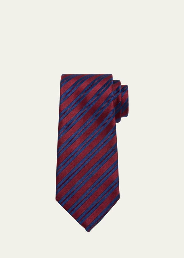 Mens Striped Silk Tie Product Image