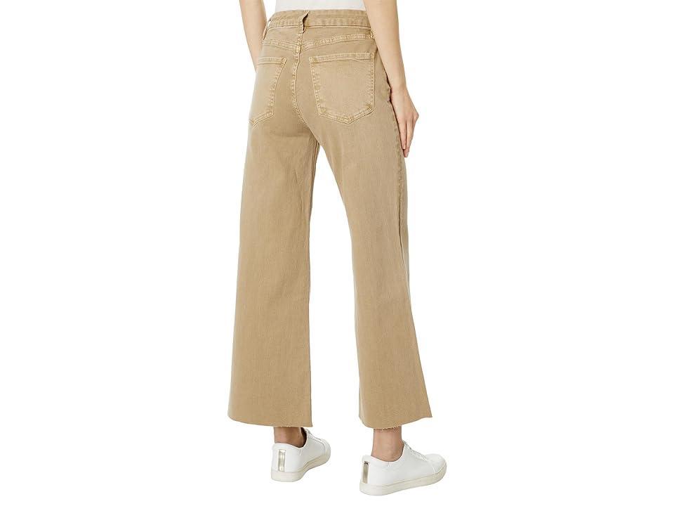 KUT from the Kloth Meg High-Rise Fab Ab Wide Leg Raw Hem -Toast In Toast (Toast) Women's Jeans Product Image