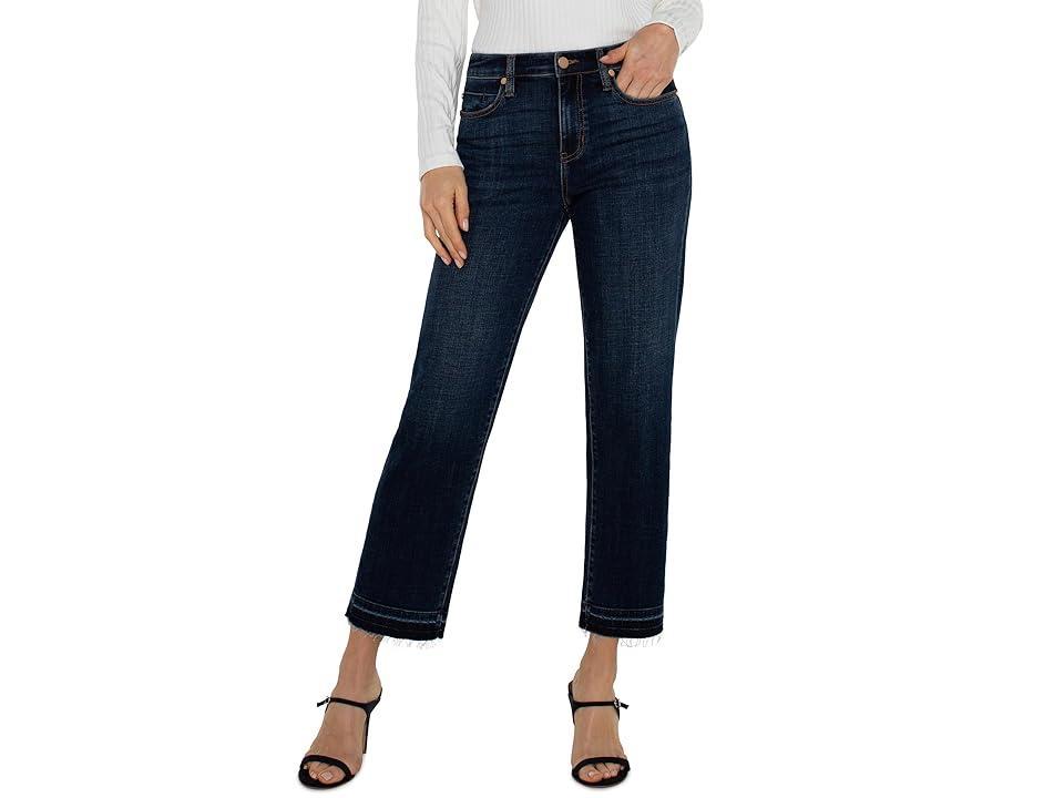 Liverpool Los Angeles Liv Mid-Rise Non-Skinny Skinny With Let Down Hem Crosshatch Denim (Albany) Women's Jeans Product Image