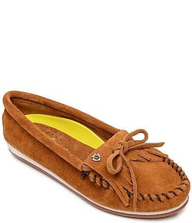 Minnetonka Kilty Plus Suede Moccasins Product Image