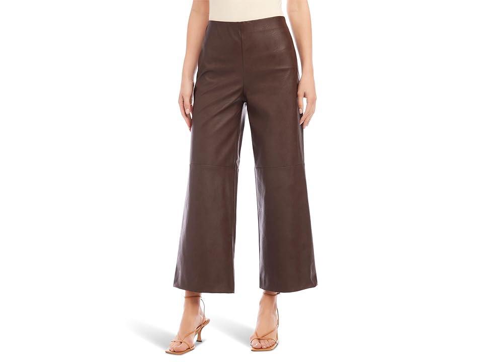 Karen Kane Wide Leg Crop Faux Leather Pants Product Image