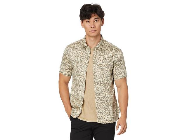 Mens Leopard-Print Sport Shirt Product Image