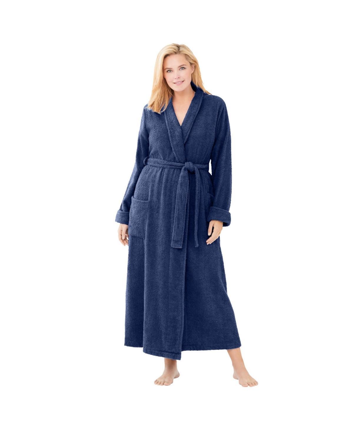 Dreams & Co. Womens Long Terry Robe Product Image