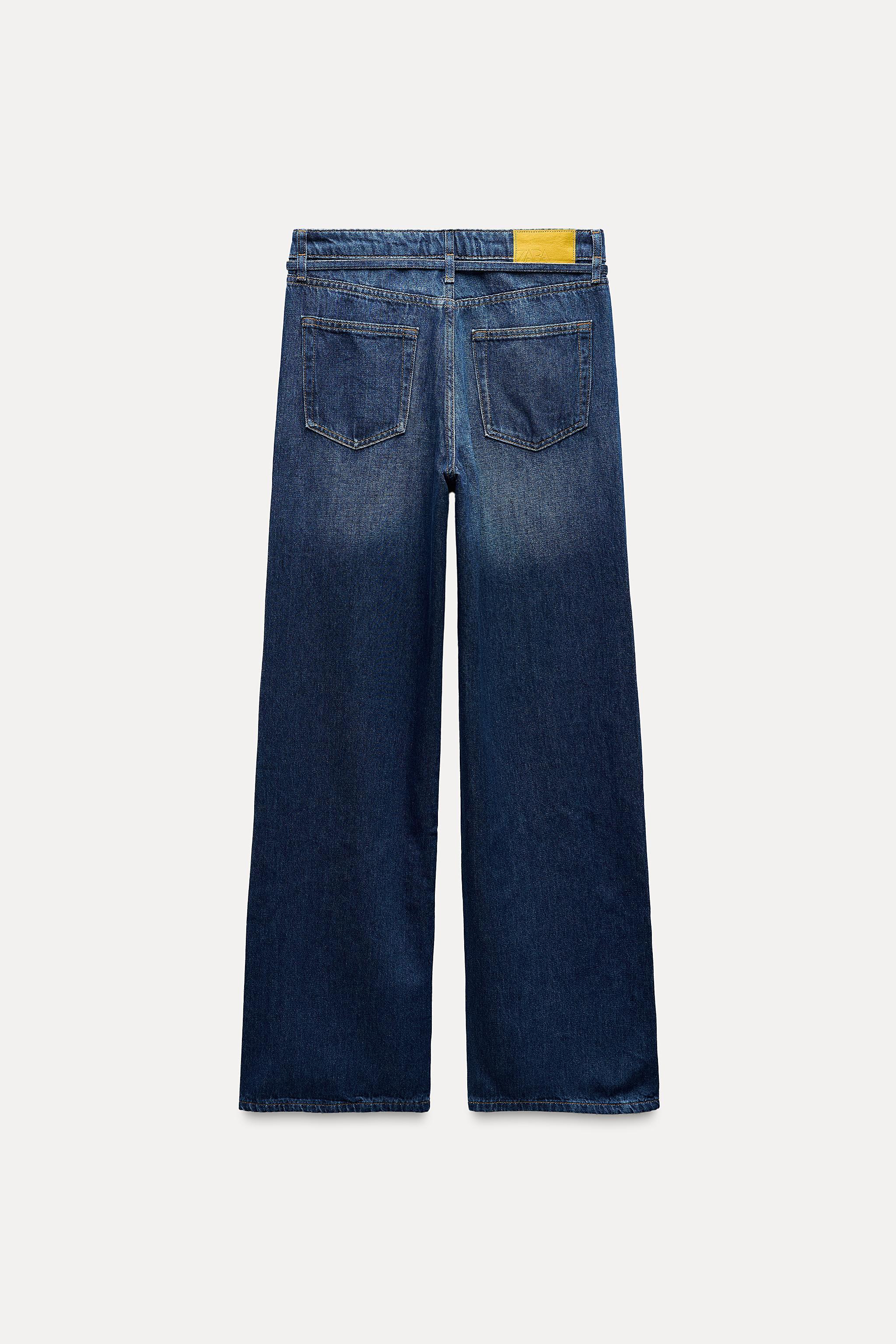 Z1975 HIGH RISE WIDE LEG BELTED JEANS Product Image