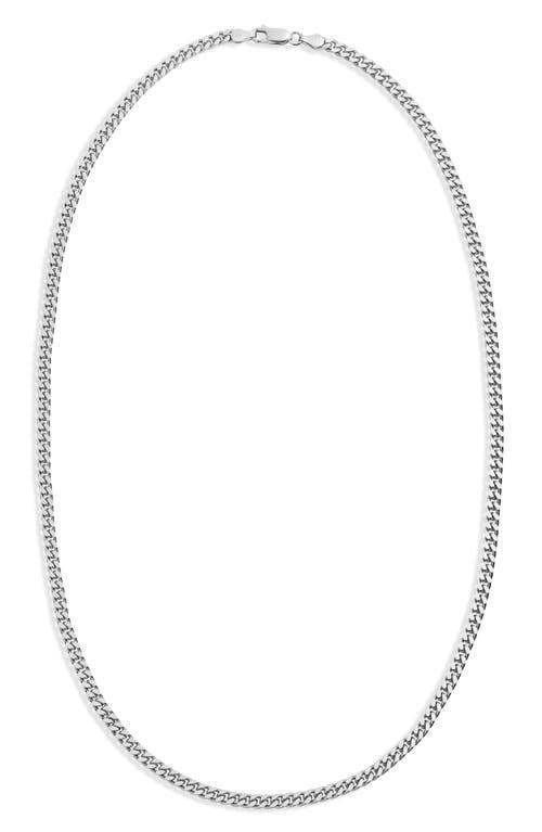 Argento Vivo Sterling Silver Mens Flat Cuban Chain Necklace at Nordstrom Product Image