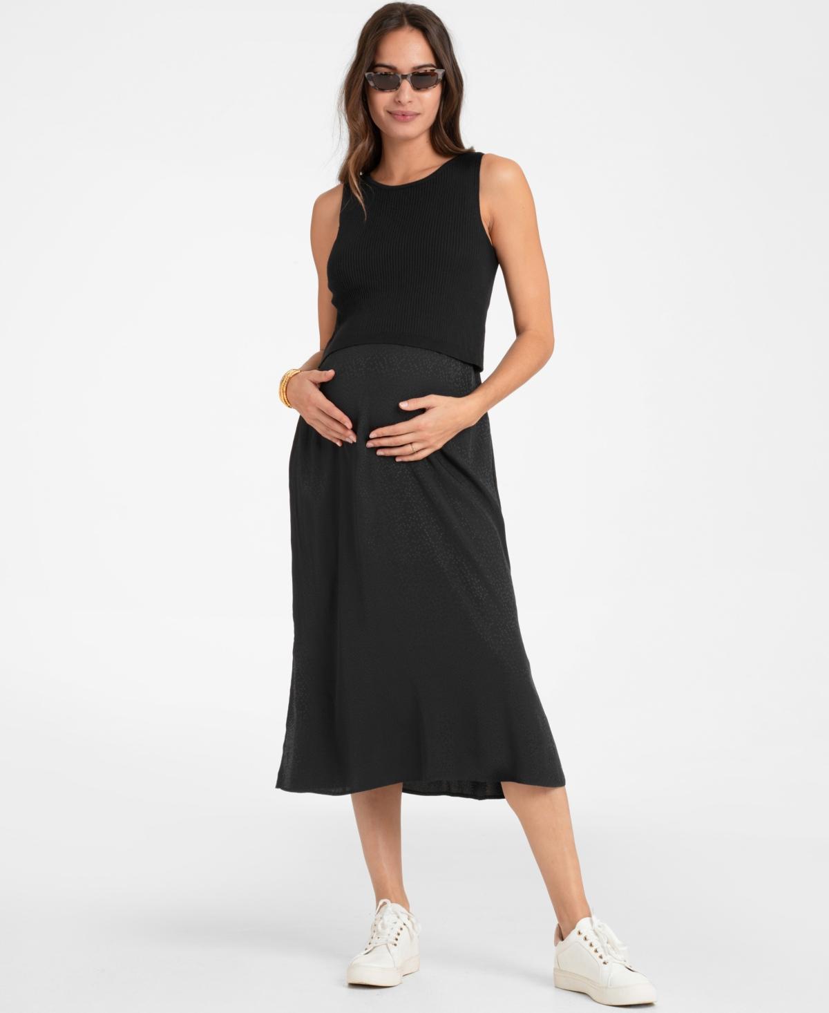 Seraphine Womens 2-in-1 Maternity and Nursing Knit Top Dress Product Image