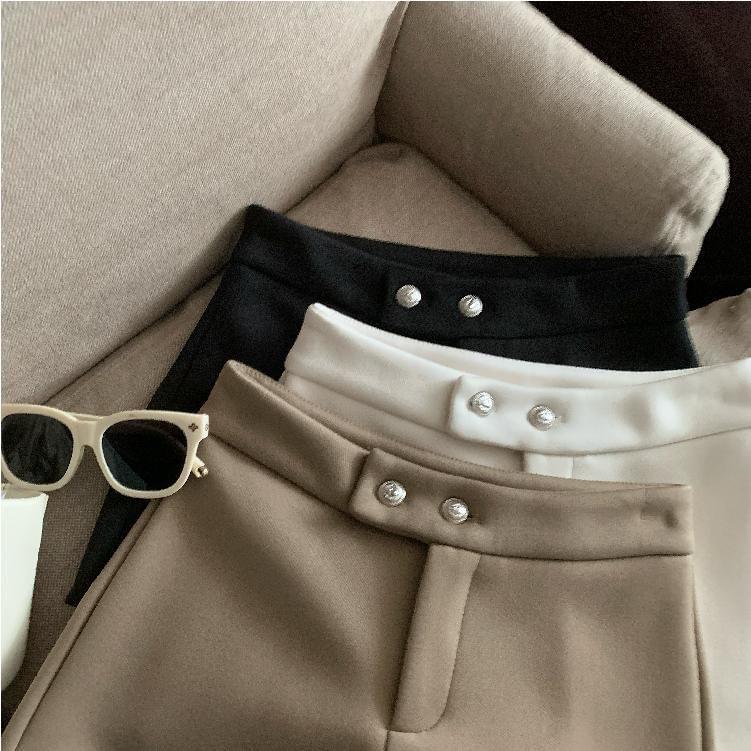 High Waist Plain Shorts Product Image