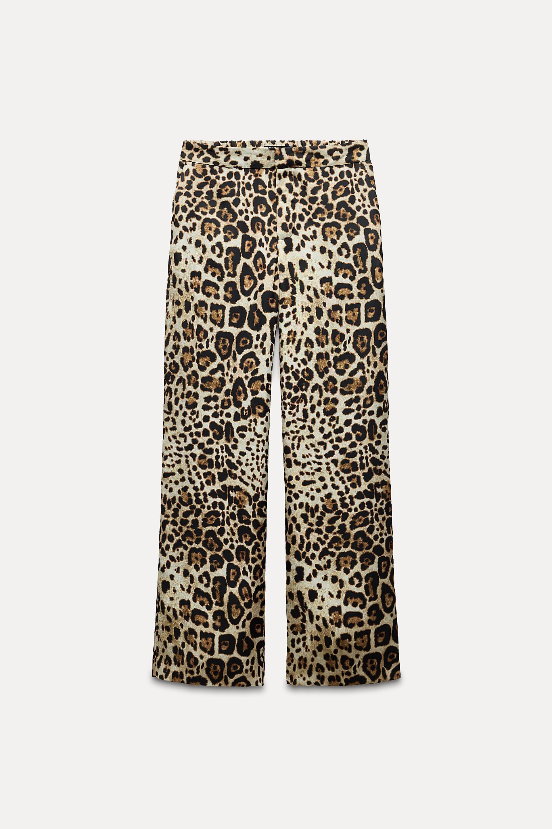 ANIMAL PRINT SATIN EFFECT PANTS Product Image