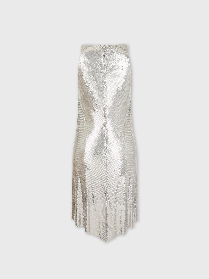 Metallized mesh dress silver Product Image