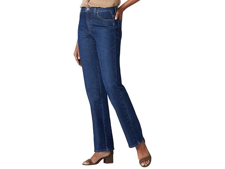 Womens Lee Relaxed Fit Straight-Leg Jeans Dark Blue Product Image